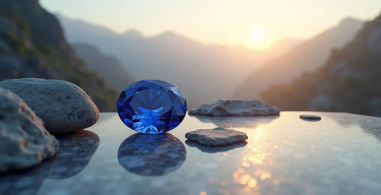 Le parcours de traçabilité d'un saphir éthique, de son extraction dans la mine jusqu'à l'obtention de sa certification.